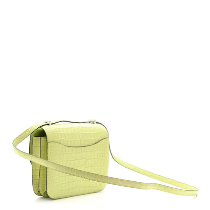 Hermes Matte Alligator Constance 18 Jaune Bourgeon 3 of 11