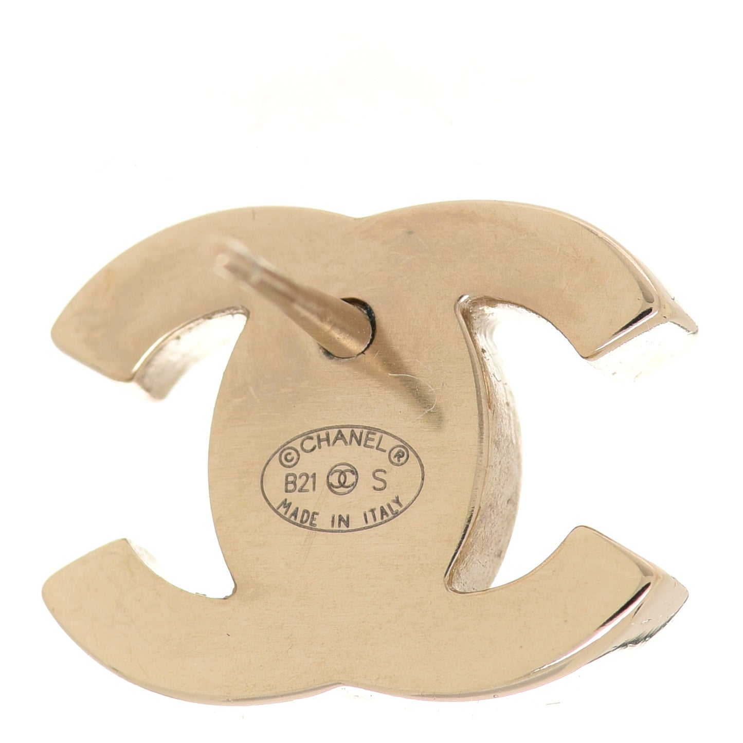 Metal CC Turnlock Earrings Gold