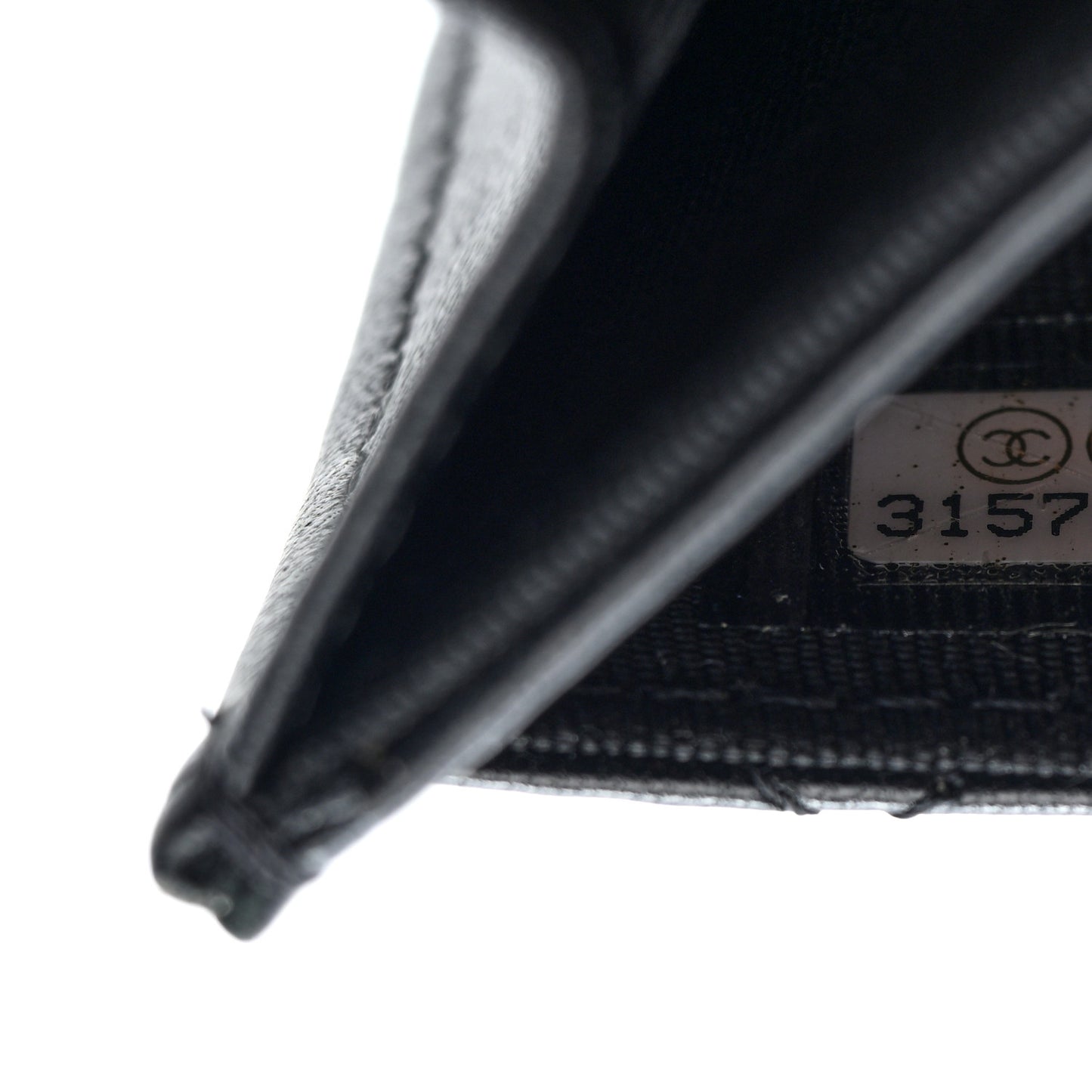Lambskin Quilted Flap Card Holder Wallet So Black