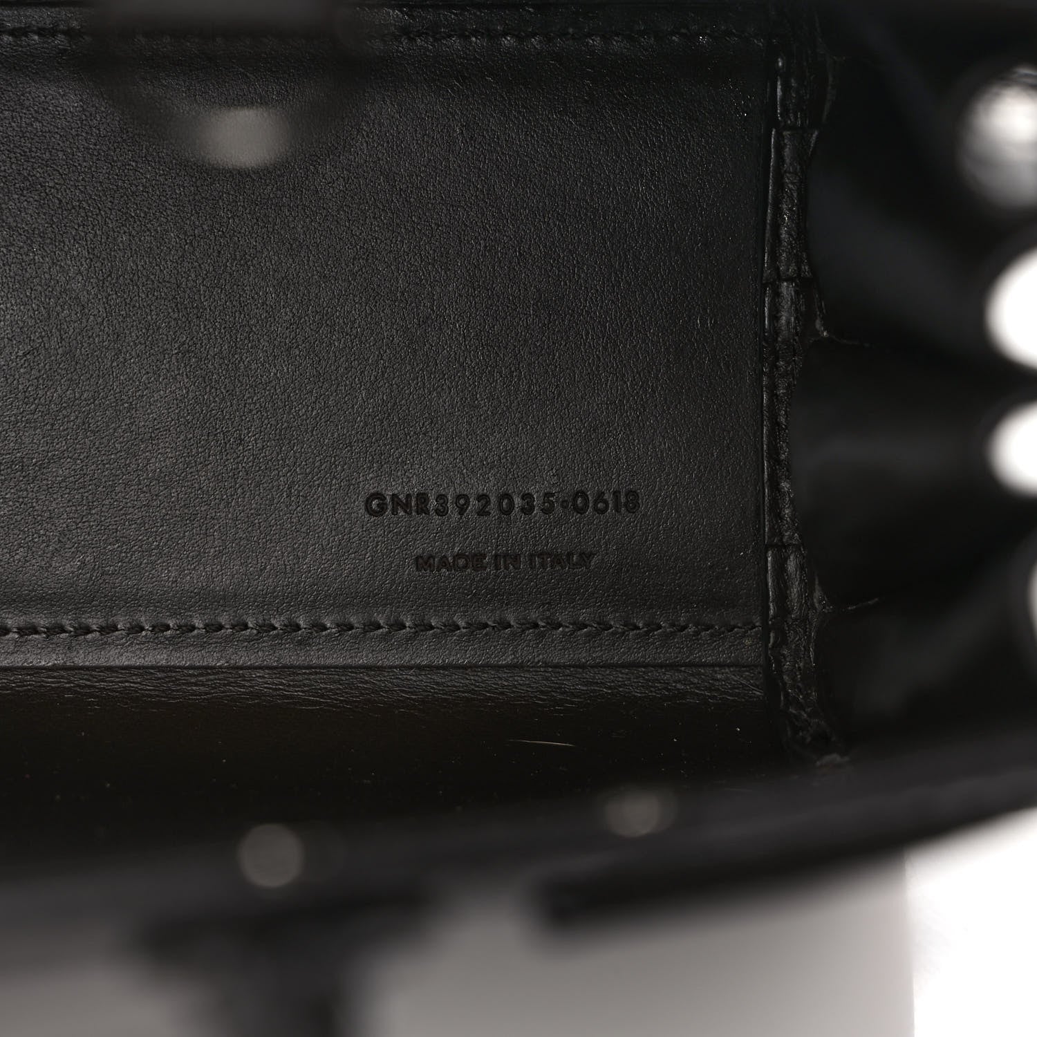 Saint Laurent Calfskin Crocodile Embossed Nano Sac De Jour Dark Brown 6 of 9