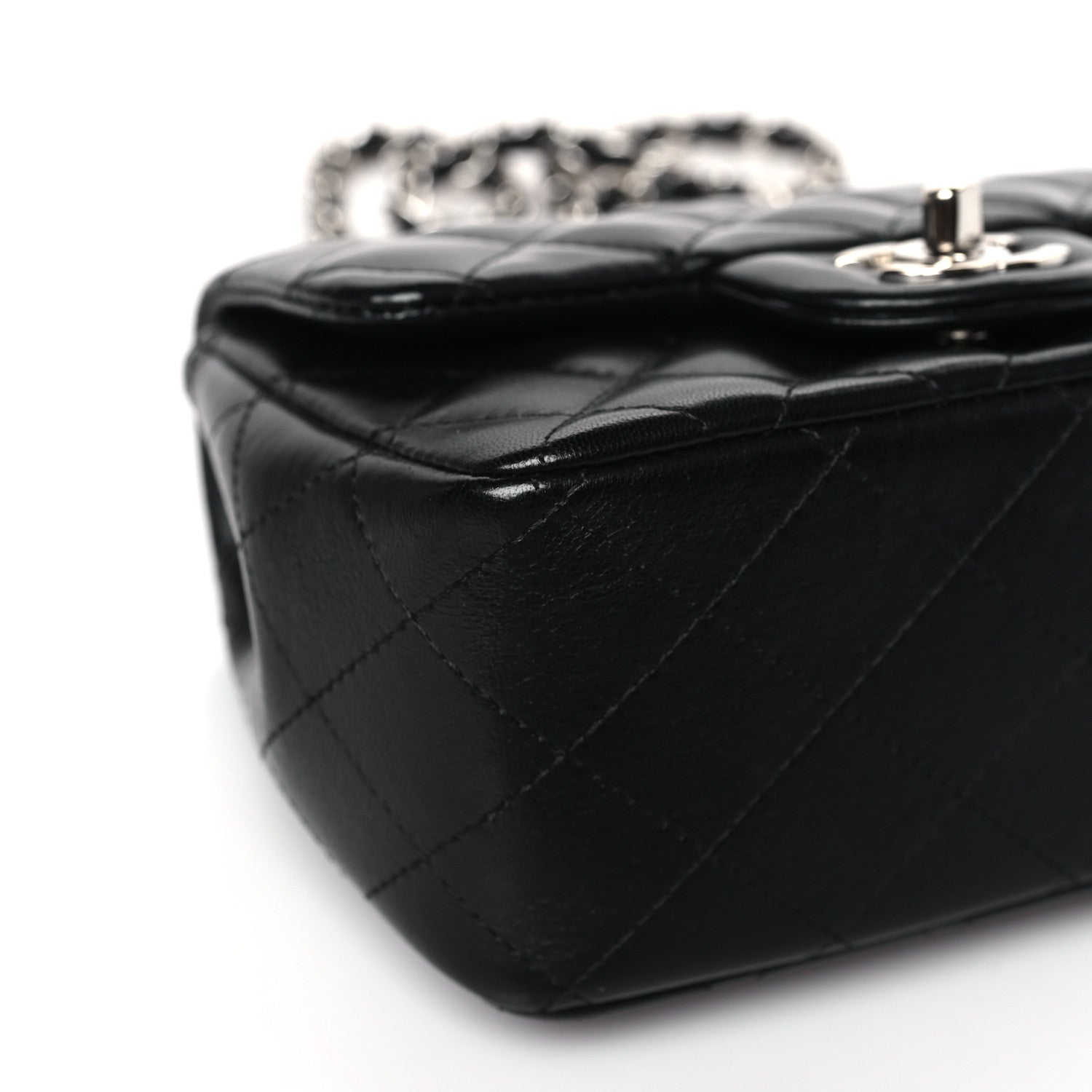 Chanel Lambskin Quilted Mini Square Flap Black 8 of 9