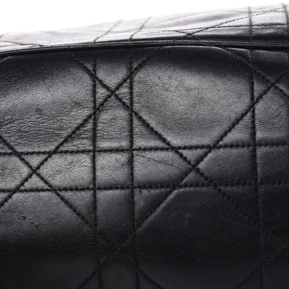 Christian Dior Lambskin Cannage Drawstring Bag Black 9 of 18