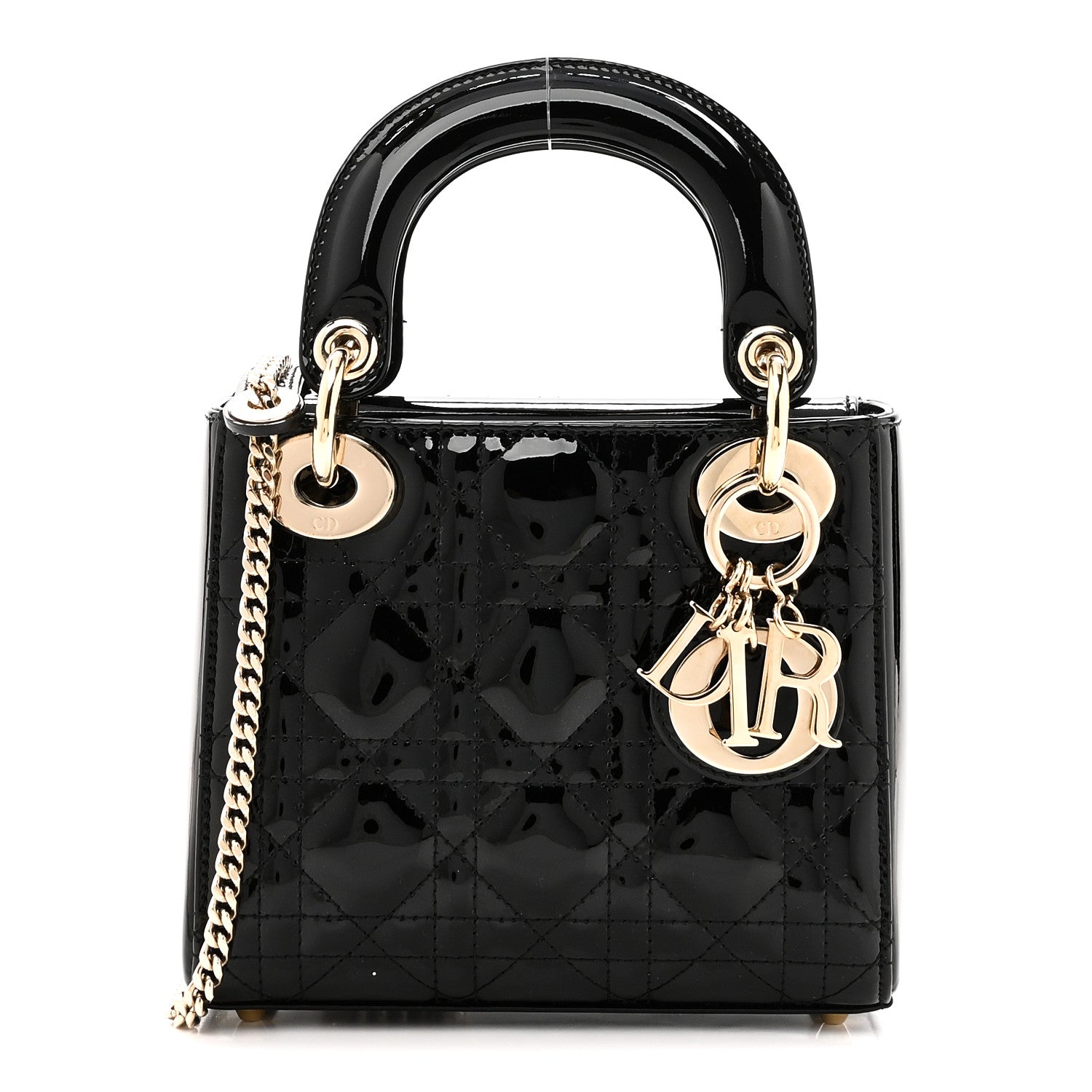 Christian Dior Patent Cannage Mini Lady Dior Black 1 of 10