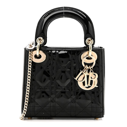 Christian Dior Patent Cannage Mini Lady Dior Black 1 of 10