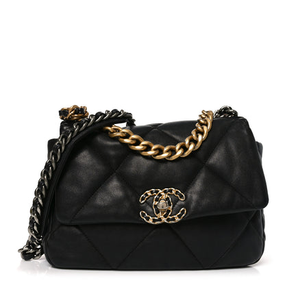 Chanel Lambskin Quilted Medium Chanel 19 Flap Black 1 of 10