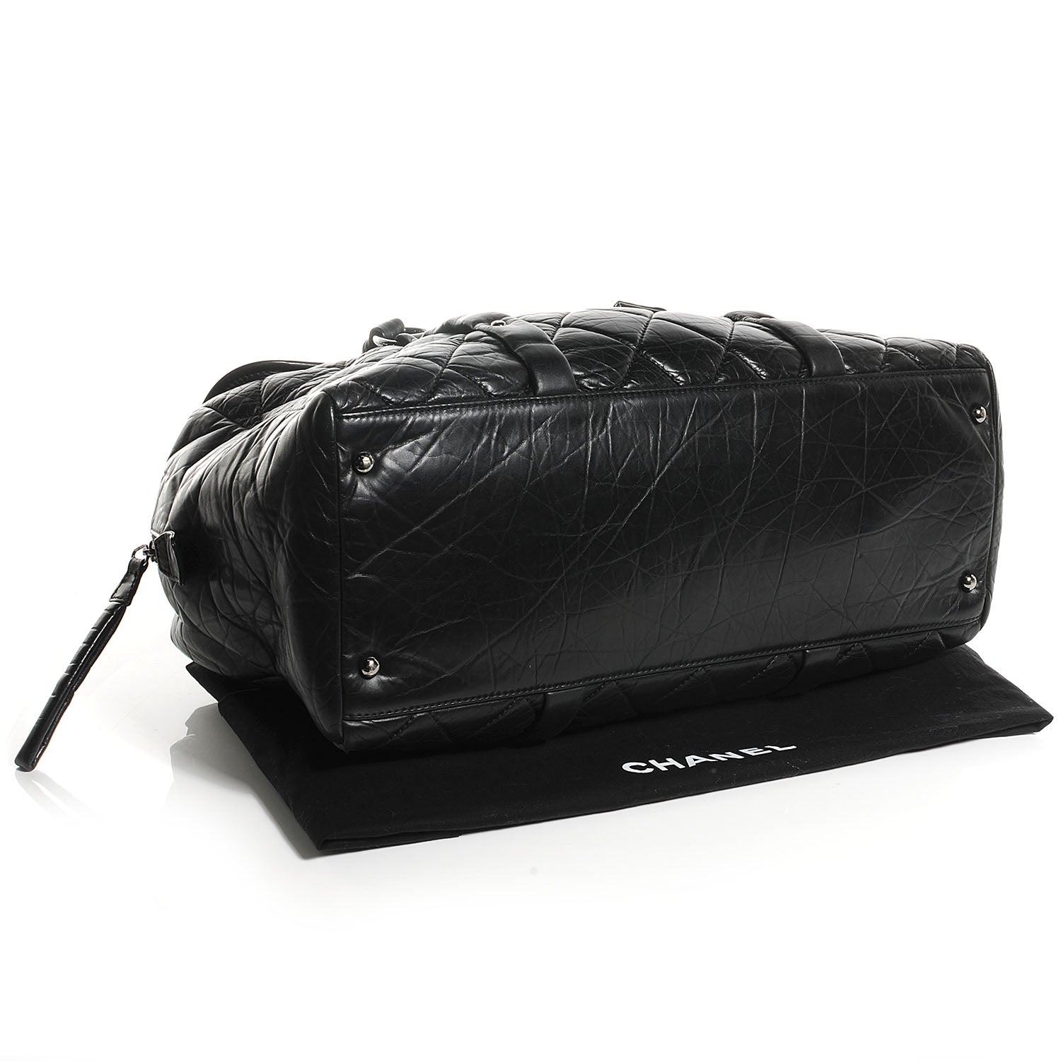 Chanel Distressed Lambskin Lady Braid Flap Tote Black 4 of 8