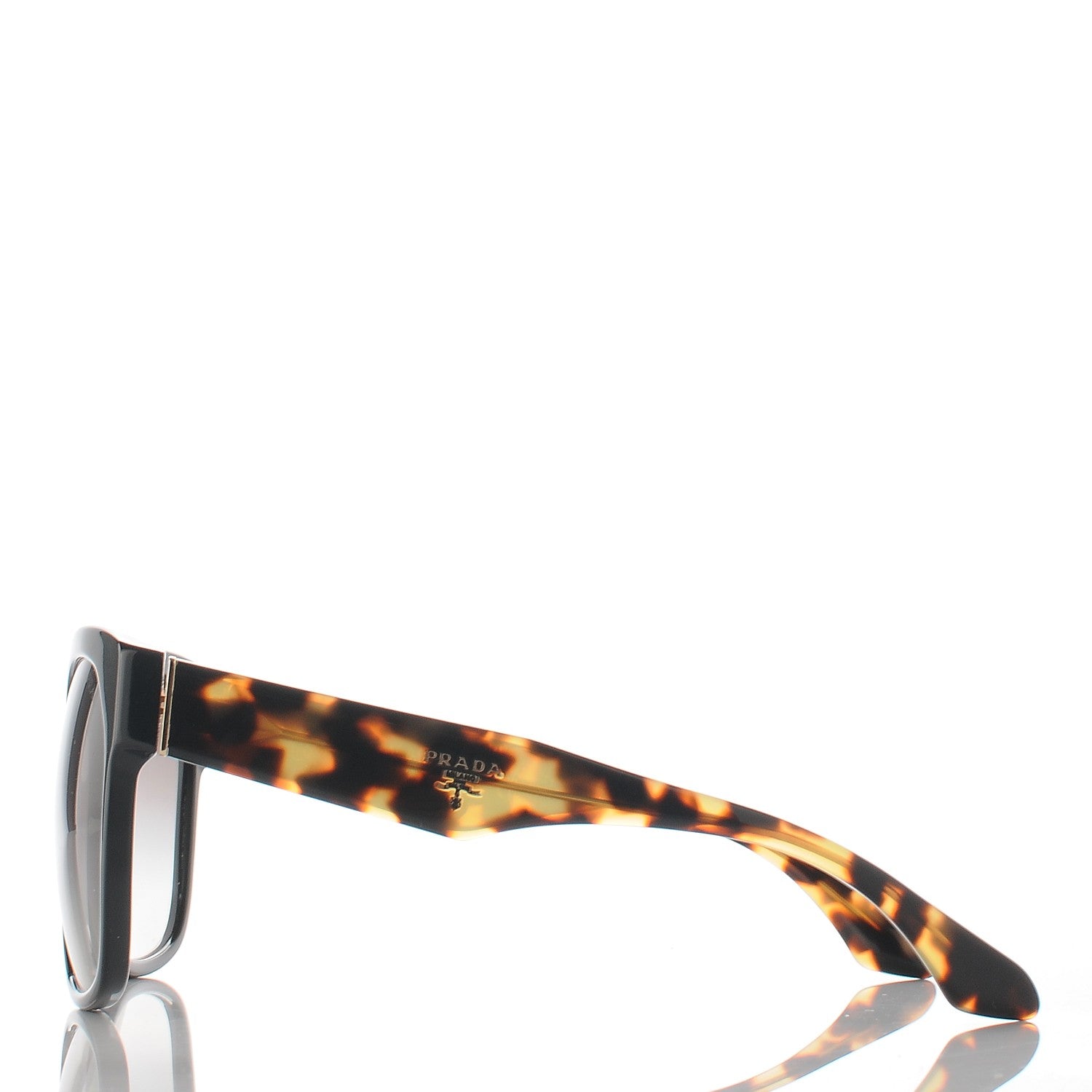 Prada Acetate Sunglasses SPR 10R Black Tortoise 3 of 9