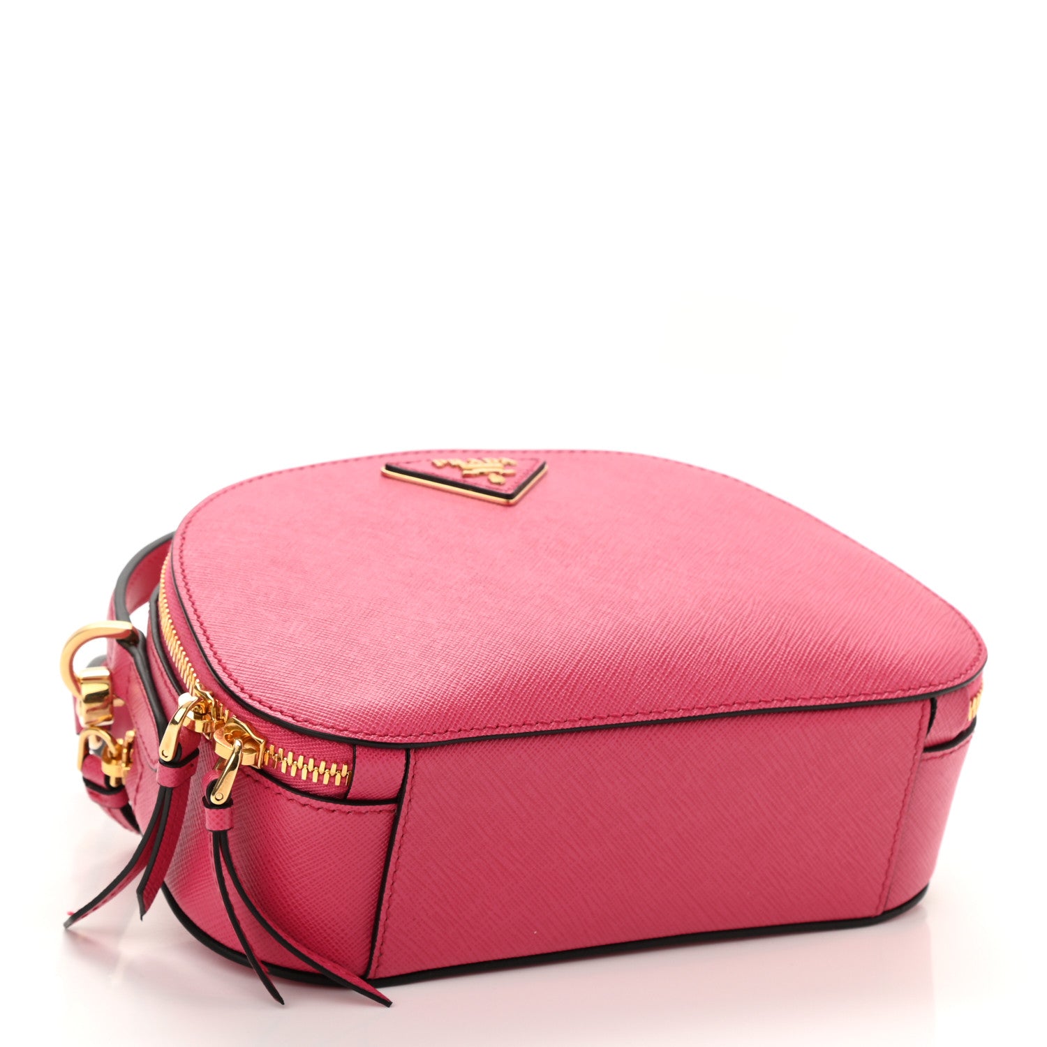 Prada Saffiano Lux Odette Crossbody Magenta 4 of 8