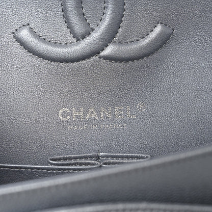Chanel Metallic Caviar Quilted Medium Double Flap Silvery 6 of 11