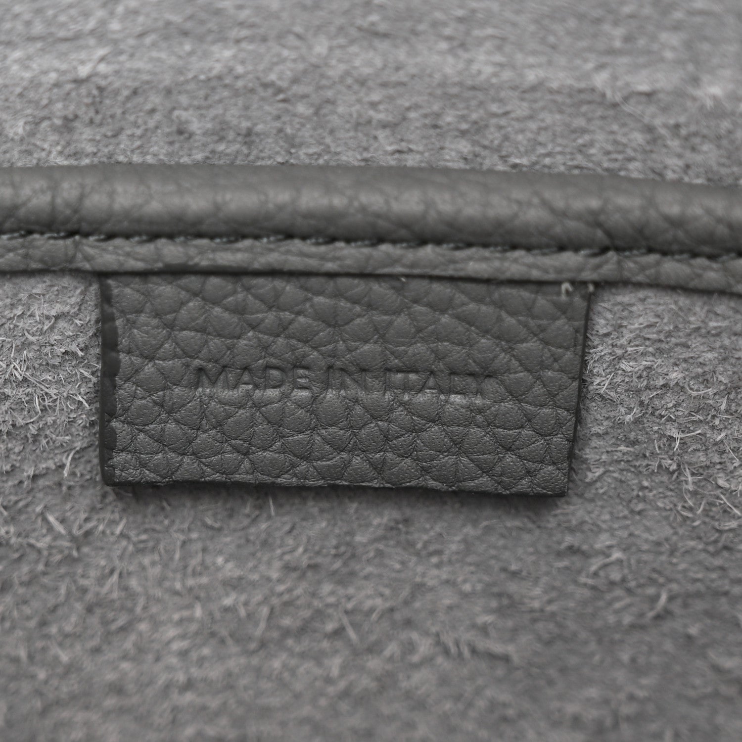 Celine Drummed Calfskin Nano Luggage  Kohl 6 of 10