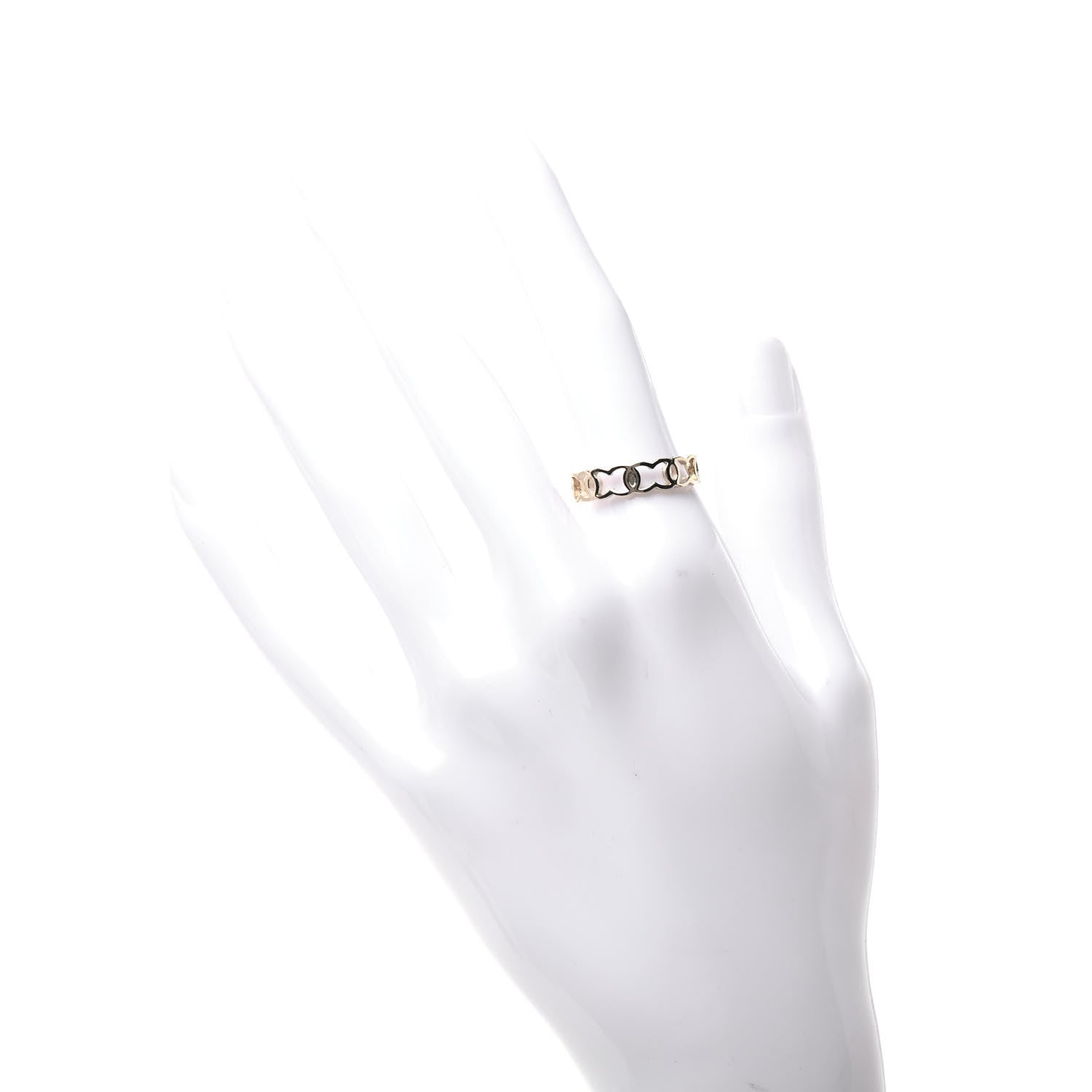 Chanel Metal CC Ring 7 Gold 2 of 3