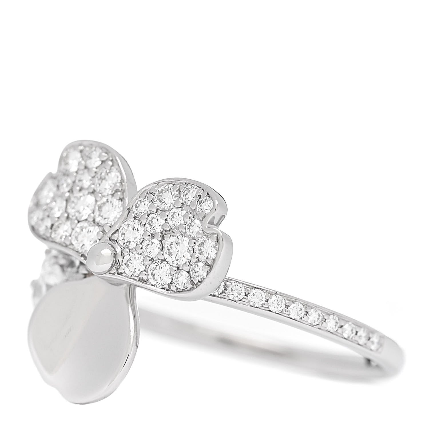 Tiffany Platinum Diamond Paper Flowers Mixed Cluster Ring 53 6.5 3 of 6