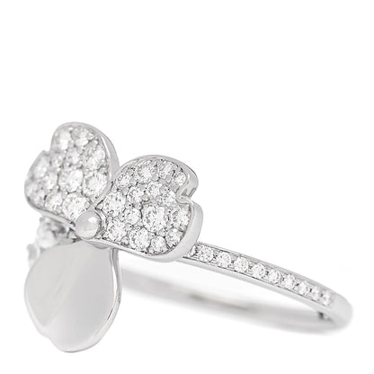 Tiffany Platinum Diamond Paper Flowers Mixed Cluster Ring 53 6.5 3 of 6