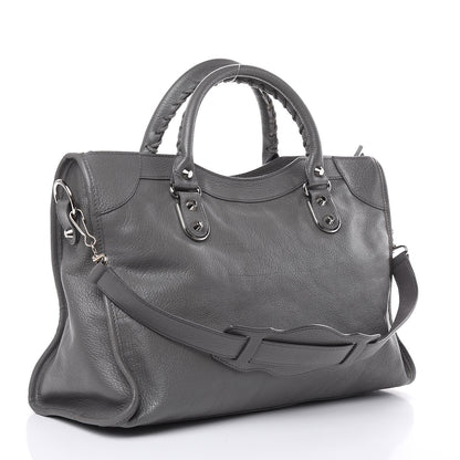 Balenciaga Chevre Silver Metallic Edge Hardware City Gris Acier 3 of 11