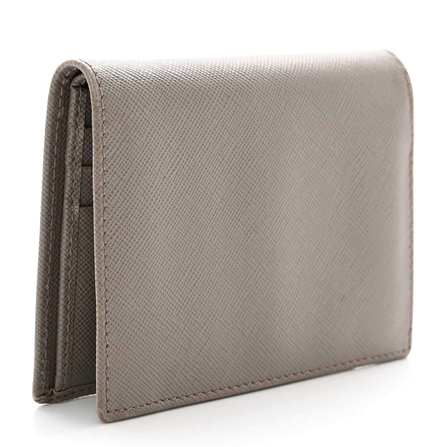 Saffiano Metal Compact Snap Bi-Fold Wallet Marmo