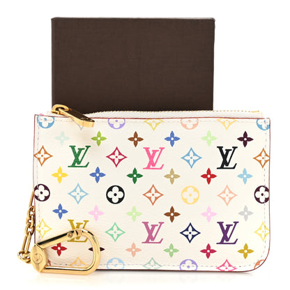 Louis Vuitton Monogram Multicolor Key Pouch White Litchi 7 of 7
