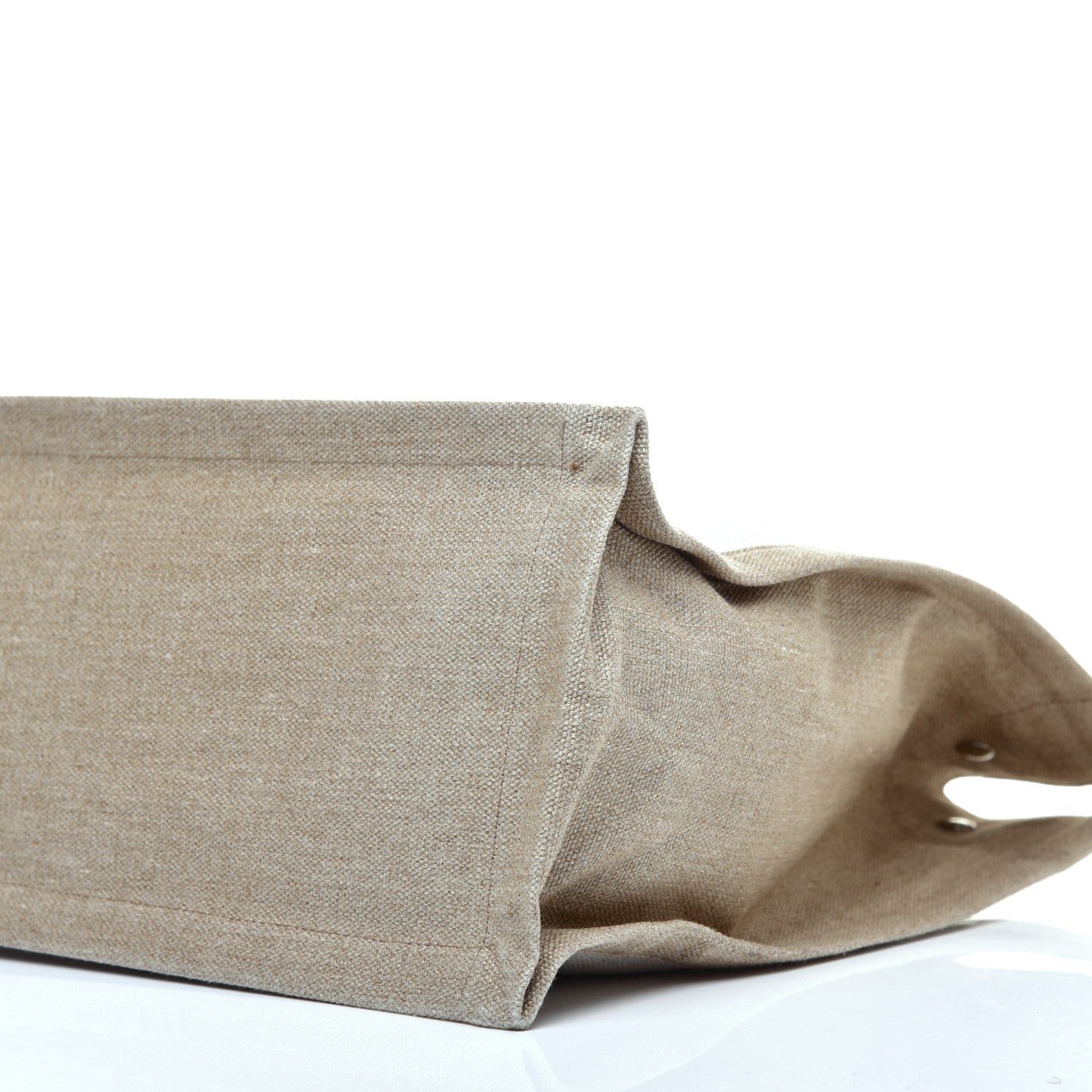 Saint Laurent Linen Calfskin Rive Gauche Tote Optic White 9 of 9