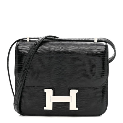 Hermes Lizard Constance 18 Black 1 of 12