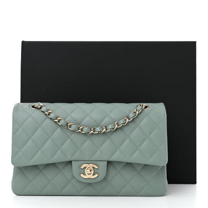 Chanel Caviar Quilted Medium Double Flap Light Blue 11 of 11