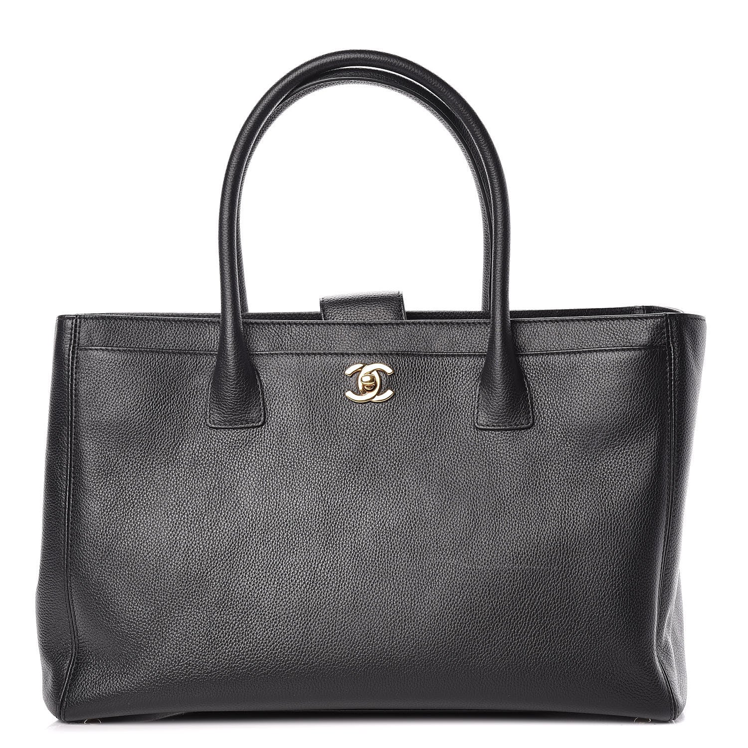 Chanel Calfskin Cerf Shopper Tote Black 1 of 10