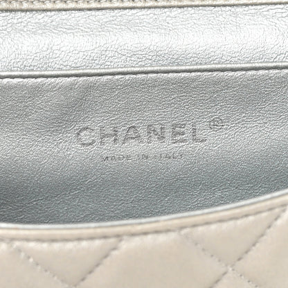 Chanel Lambskin Quilted Clutch With Chain Flap Grey 5 of 13