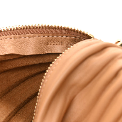 Loewe Lambskin Pleated Bracelet Pouch Shoulder Bag Warm Desert 8 of 10