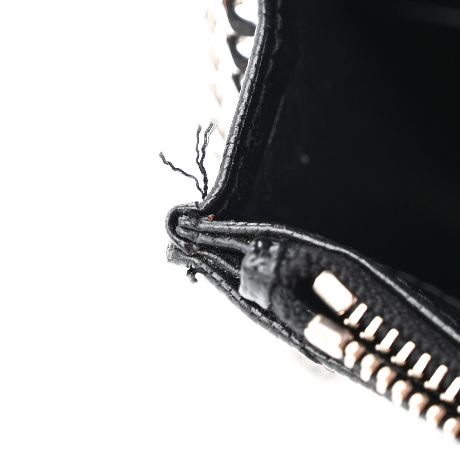 Saint Laurent Grain De Poudre Matelasse Chevron Monogram Envelope Chain Wallet Black 11 of 13