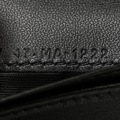 Christian Dior Grained Calfskin Supple Cannage Caro Scarlet Zipped Wallet Black 8 of 8