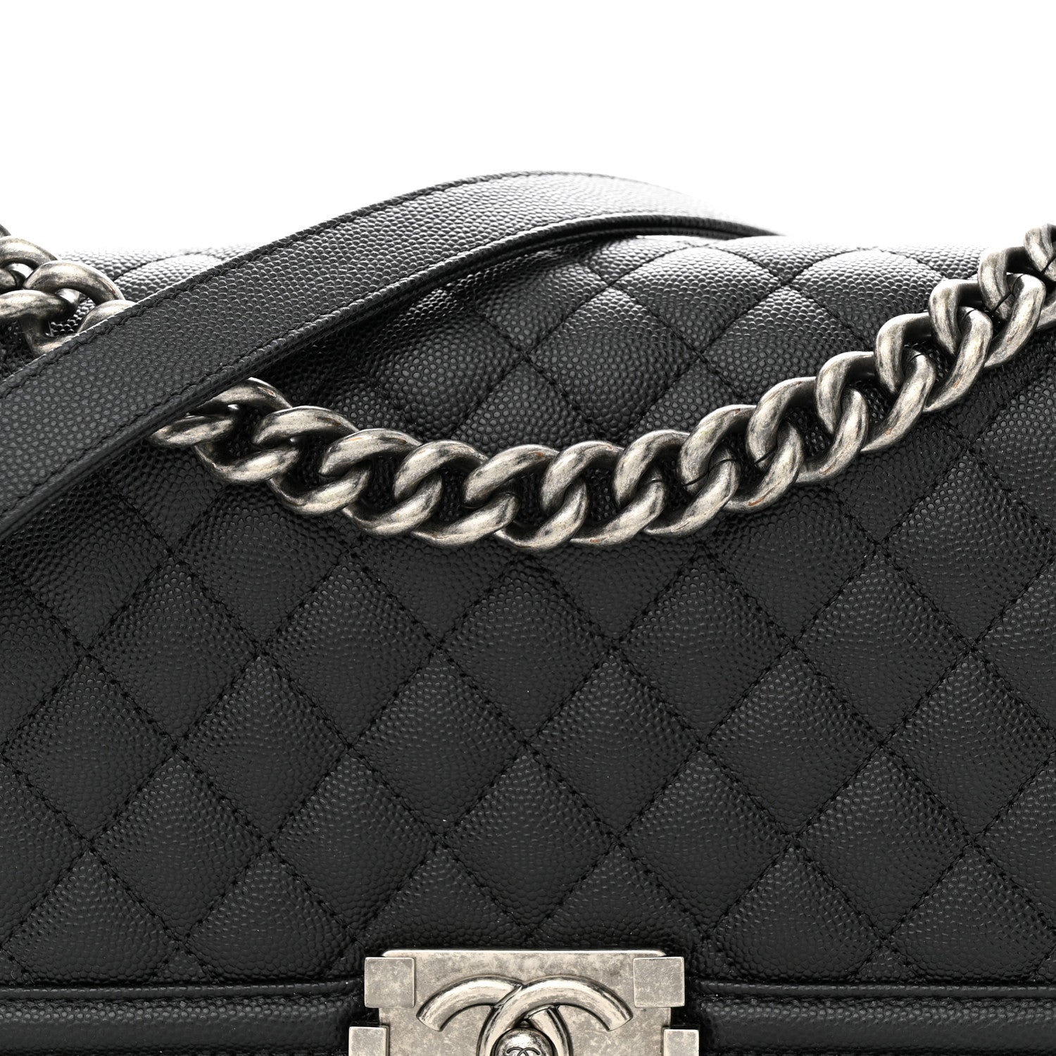 Chanel Caviar Quilted Medium Boy Flap Black 8 of 11
