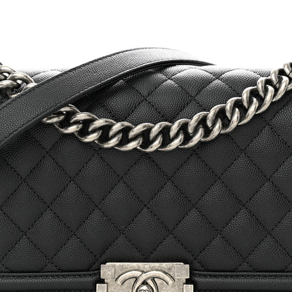 Chanel Caviar Quilted Medium Boy Flap Black 8 of 11