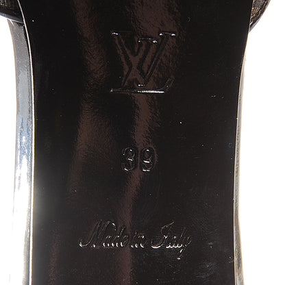 Louis Vuitton Mini Lin Monogram Buckle Heels 39 Ebene Black 6 of 7
