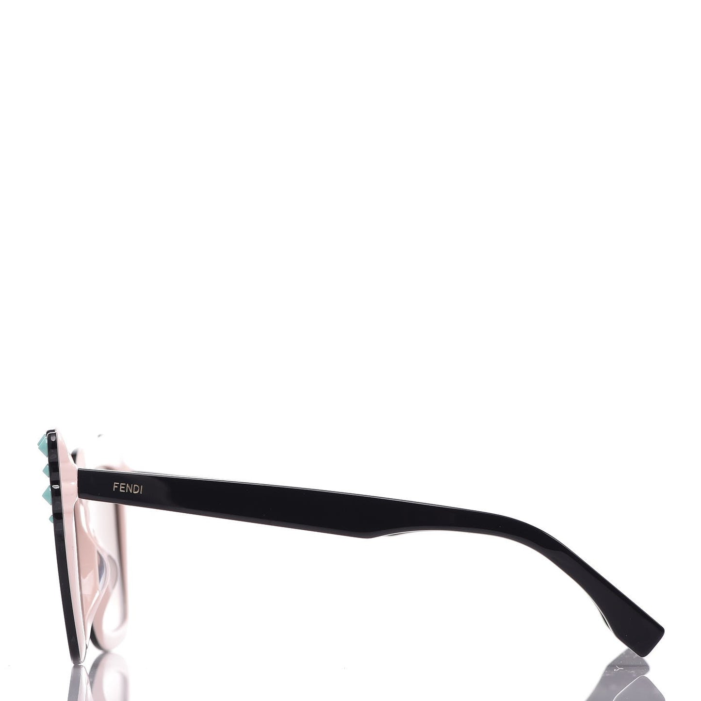 Studded Square Cat Eye Sunglasses FF 0260/S Black Pink
