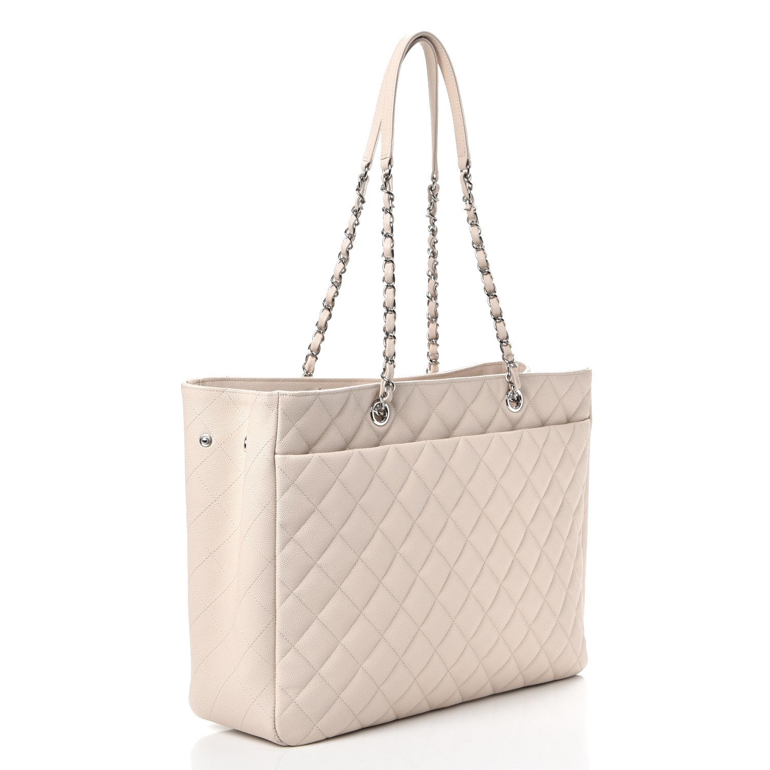 Chanel Caviar Quilted Timeless Tote Light Beige 3 of 8