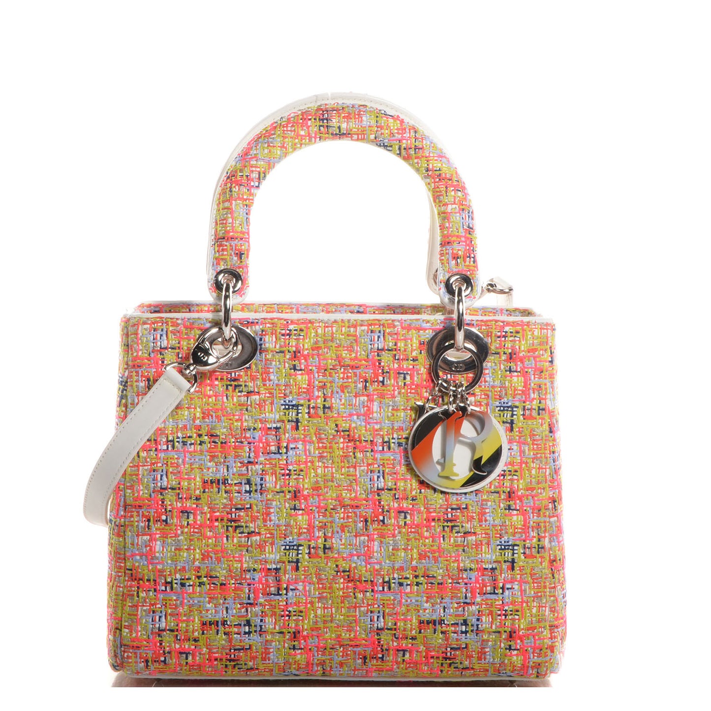 Lambskin Embroidered Medium Lady Dior Multicolor