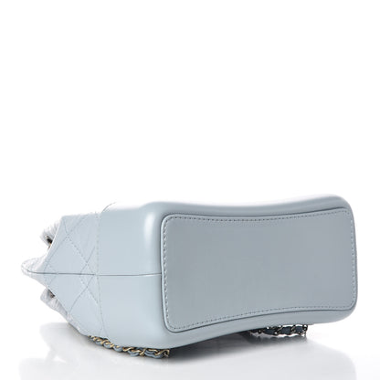 Chanel Aged Calfskin Quilted Small Gabrielle Backpack Light Blue 4 of 10