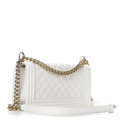 Chanel Lambskin Quilted Medium Boy Flap White 2 of 10