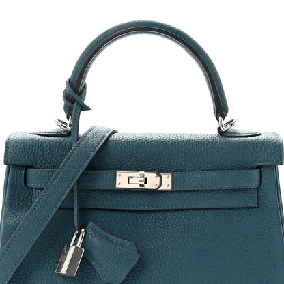 Hermes Togo Kelly Retourne 25  Vert Bosphore 8 of 10