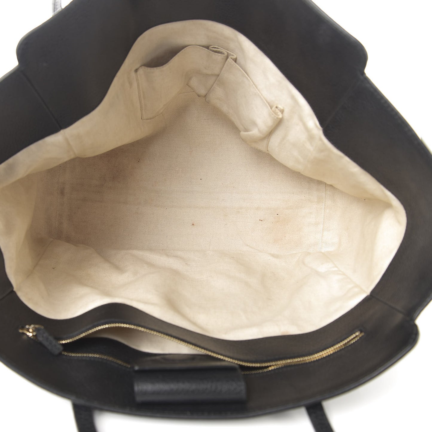Pebbled Calfskin Medium Swing Tote Black