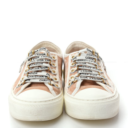 Christian Dior Velvet Walk'N'Dior Low Top Sneakers 37 Nude 2 of 11