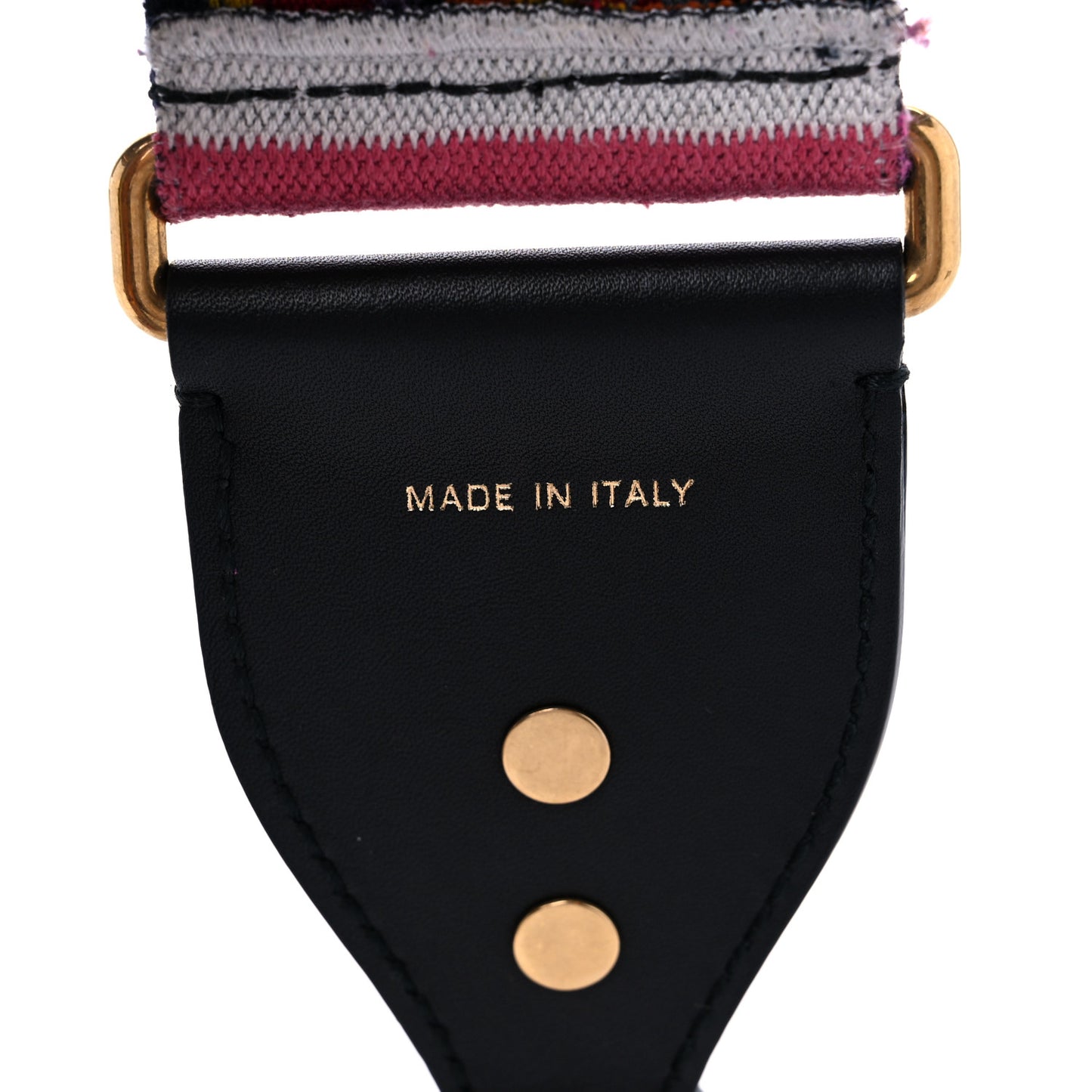 Canvas Embroidered Studded Rainbow J’Adior Shoulder Strap