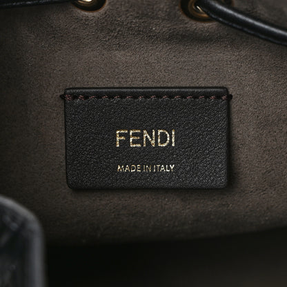 Fendi Vitello Liberty F is Fendi FF 1974 Embossed Mini Mon Tresor Bucket Bag Black 6 of 9
