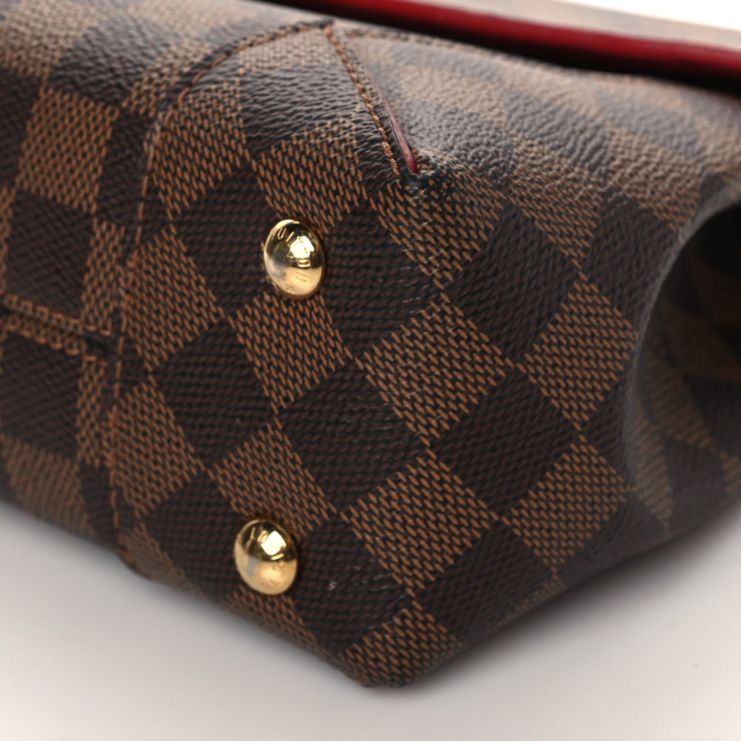 Damier Ebene Caissa Clutch Cherry
