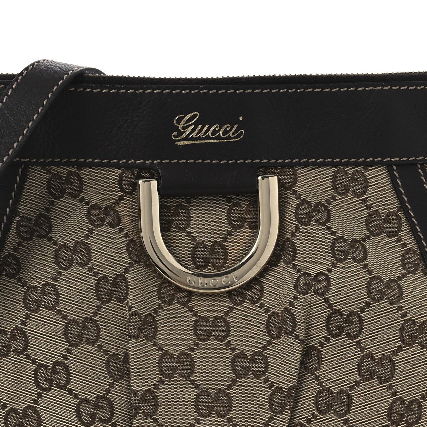 Monogram Small D Gold Ring Messenger Dark Brown