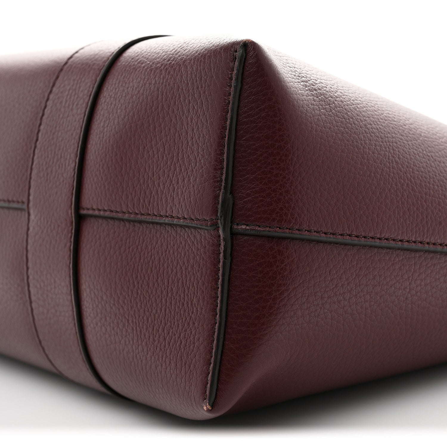 Mulberry Small Classic Grain Bayswater Tote Burgundy Oxford Blue 9 of 10