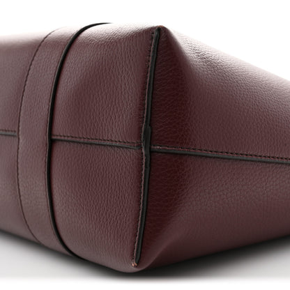 Mulberry Small Classic Grain Bayswater Tote Burgundy Oxford Blue 9 of 10