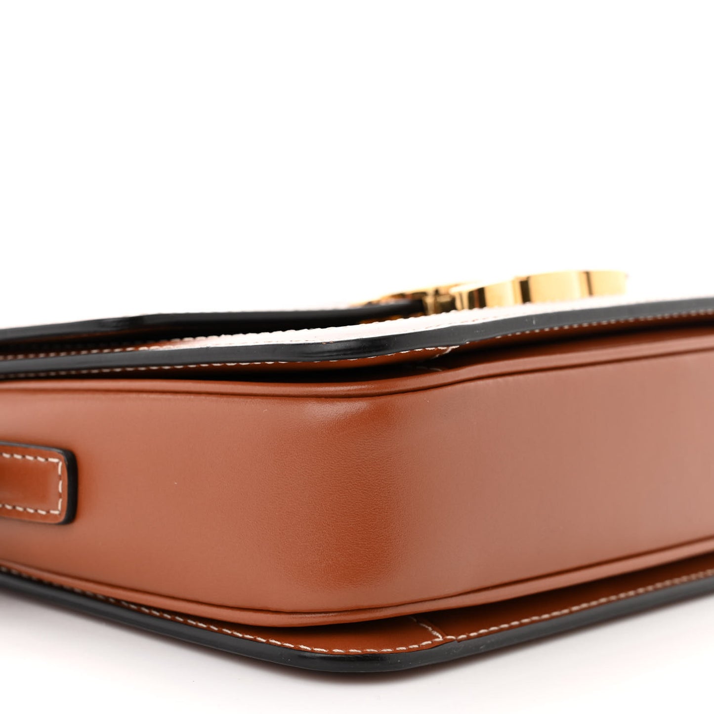 Calfskin Triomphe Canvas Teen Triomphe Bag Tan