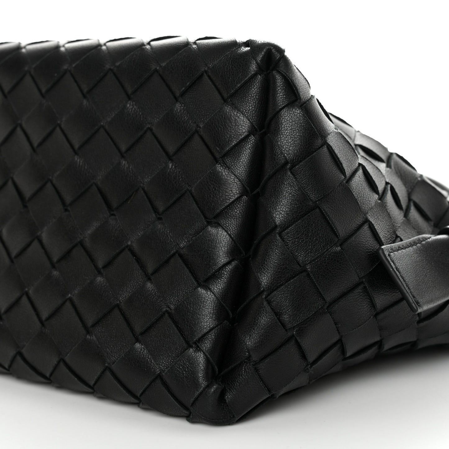 Nappa Intrecciato Tie Shoulder Bag Black