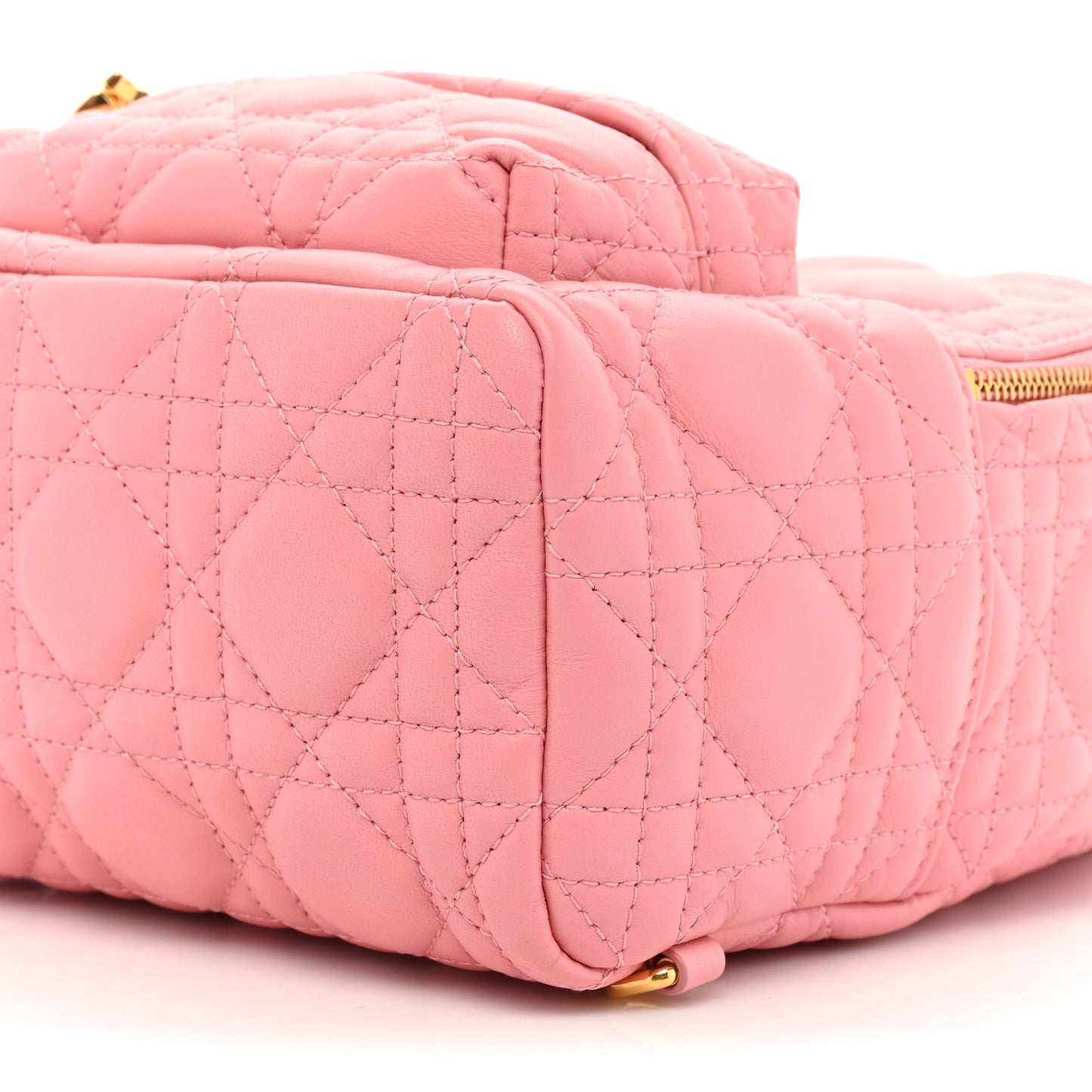 Lambskin Cannage Mini Backpack Peach Blossom
