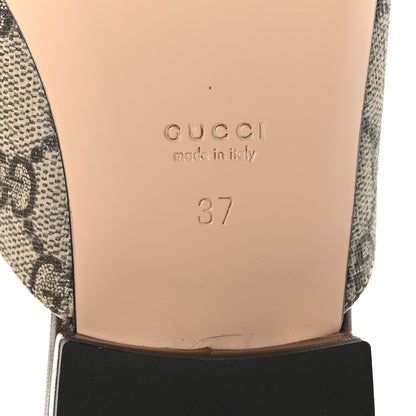 Gucci GG Supreme Monogram Malaga Kid Blondie Thong Sandals 37 Beige Ebony New Acero 7 of 8