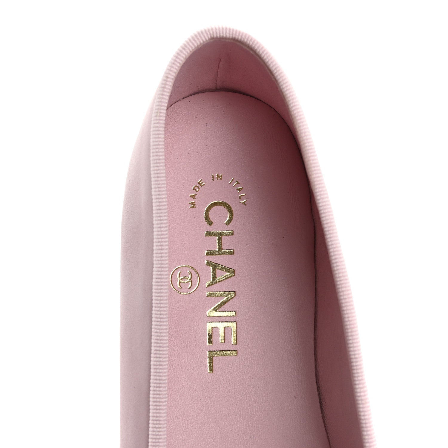 Chanel Suede Calfskin Cap Toe CC Ballerina Flats 39 Light Pink 7 of 10
